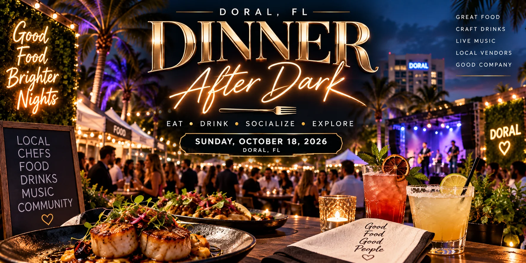 Dinner After Dark at Cooper's Hawk Doral