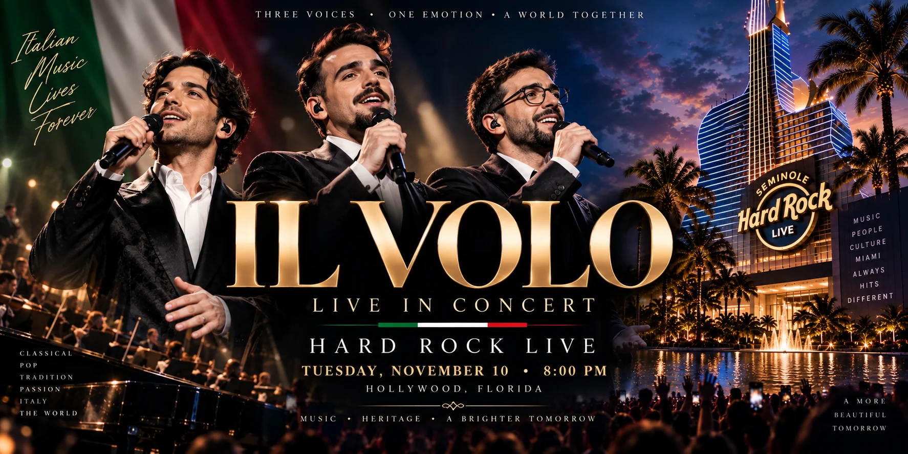 Il Volo Miami 2026 Concert at Hard Rock Live Hollywood