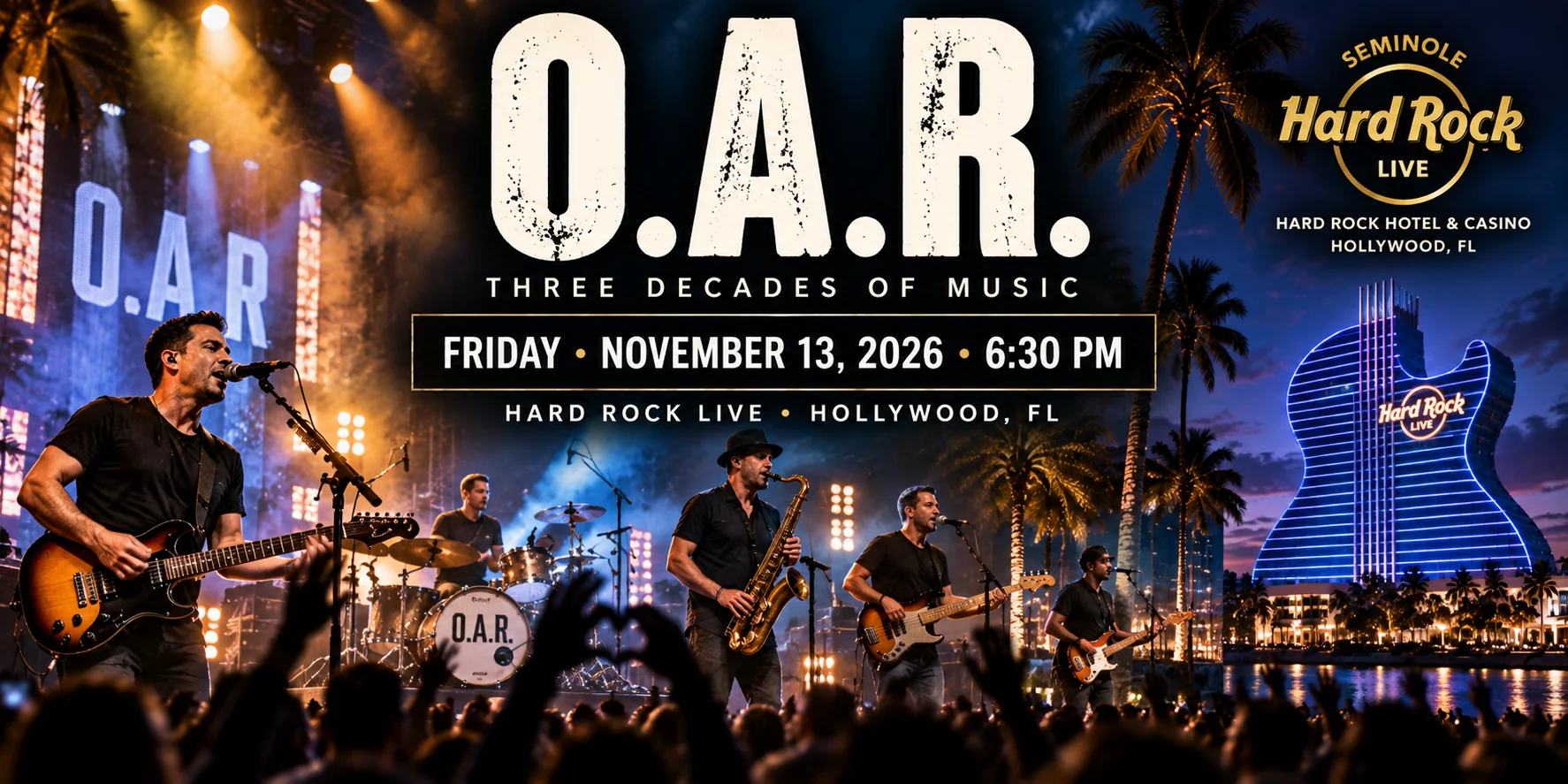 O.A.R. Miami 2026 at Hard Rock Live Hollywood