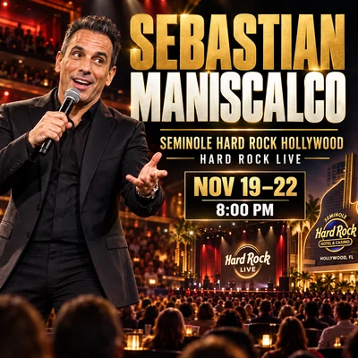 Sebastian Maniscalco Miami 2026 at Hard Rock Live Hollywood